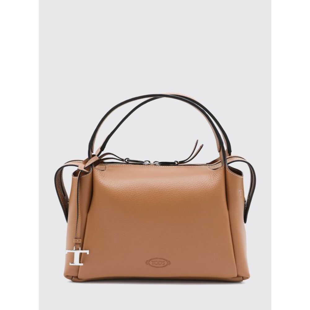 Tod's Women Grained Leather Handbag Tod's With Zip Closure And Logo Charm